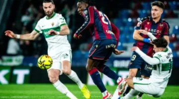 خماسية مثيرة.. ليفانتي يسقط إلتشي بنتيجة 3-2 ويقترب من الأمان بالدوري الإسباني